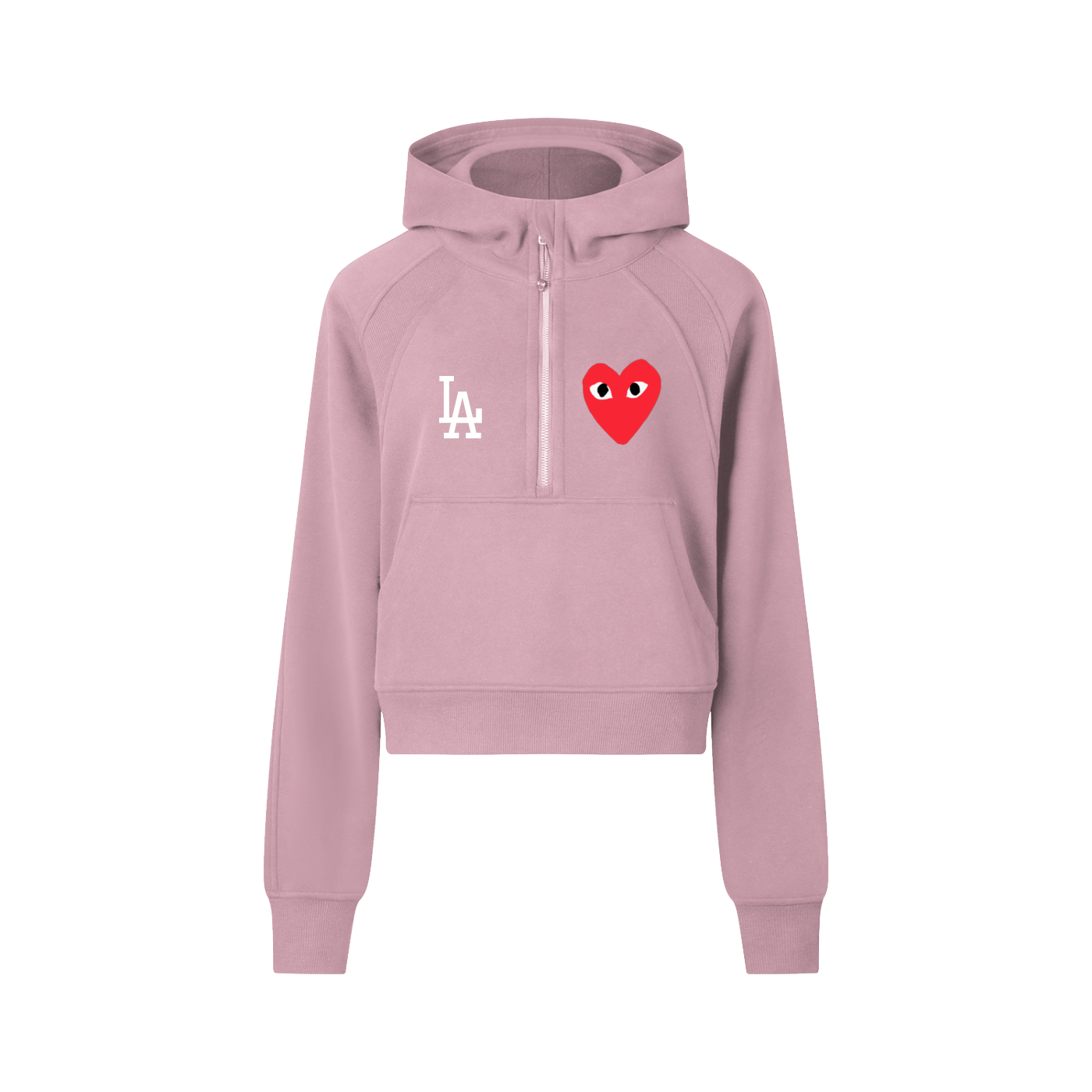 Cropped Half-Zip Hoodie