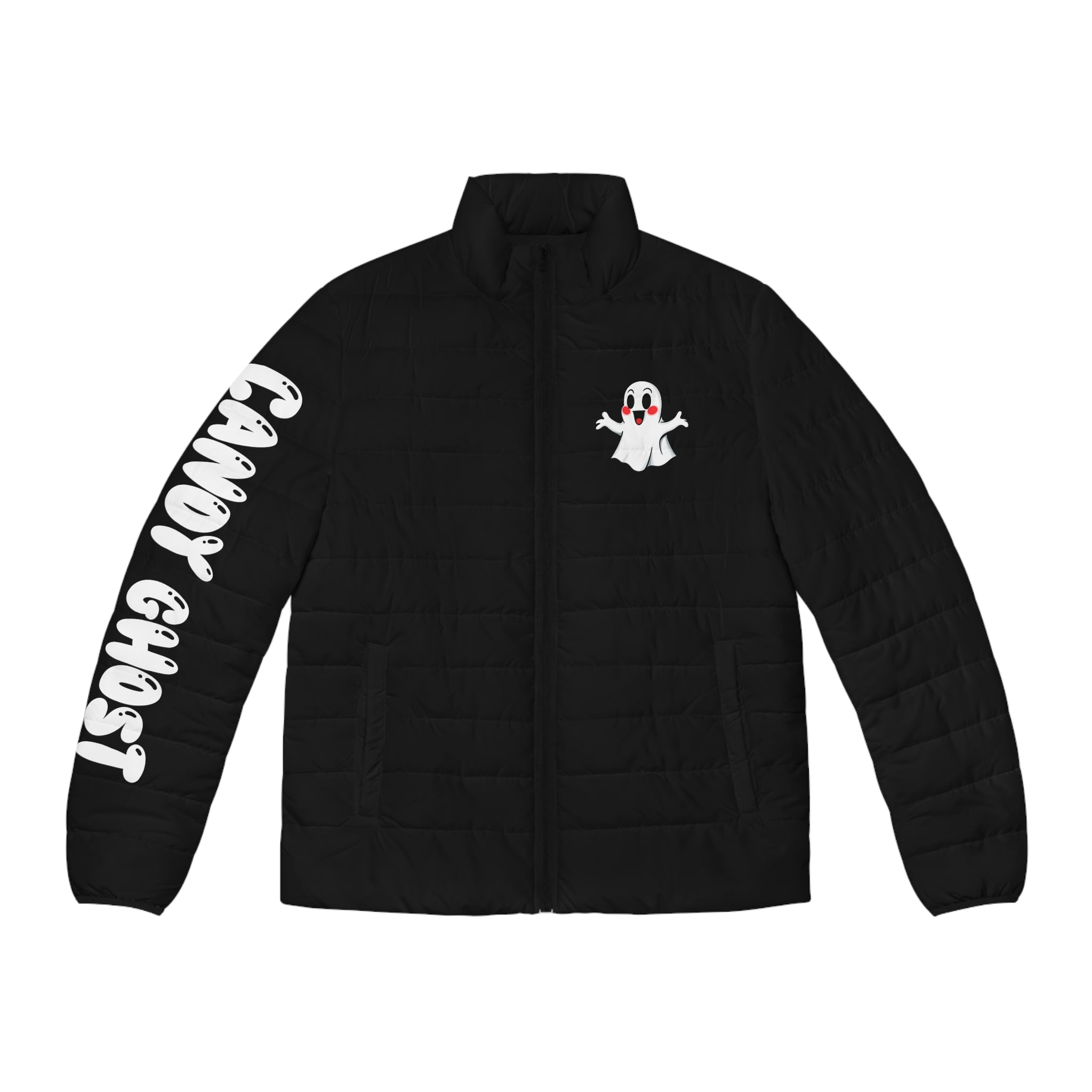 Black 'Candy Ghost' Puffer Jacket