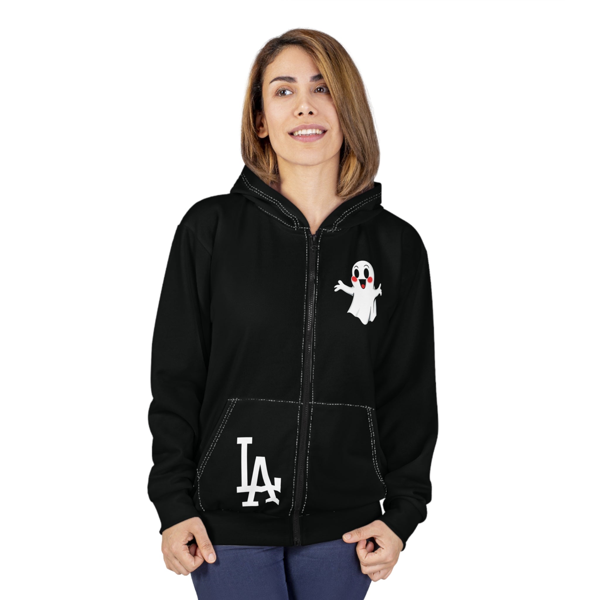 LA Ghost Full Zip Hoodie