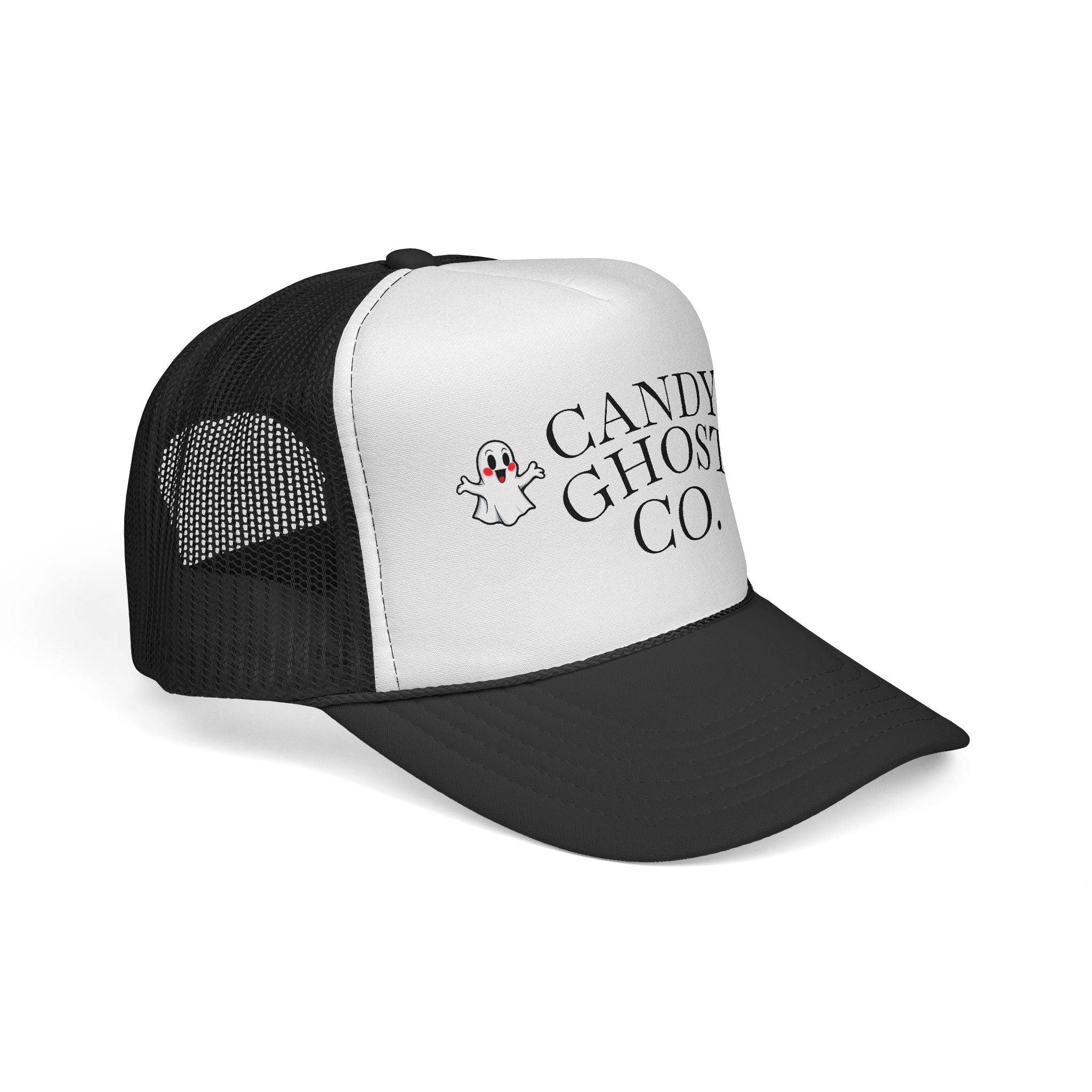 Candy Ghost Co. Trucker Hat — Cute Halloween Ghost Patch Cap