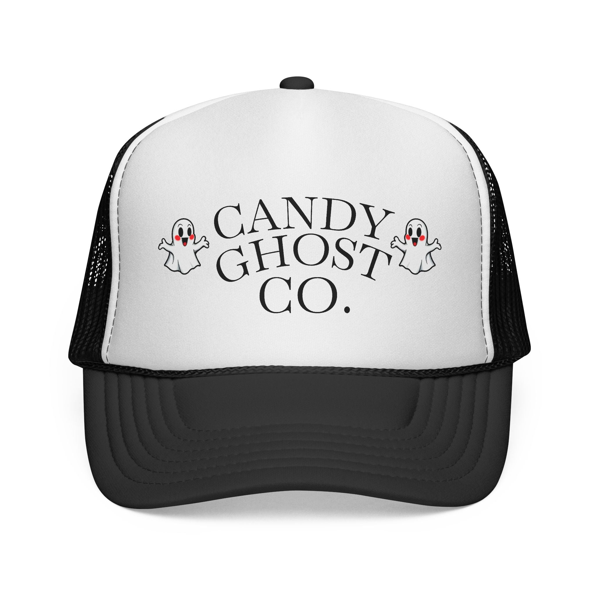 Candy Ghost Co. Trucker Hat — Cute Halloween Ghost Patch Cap