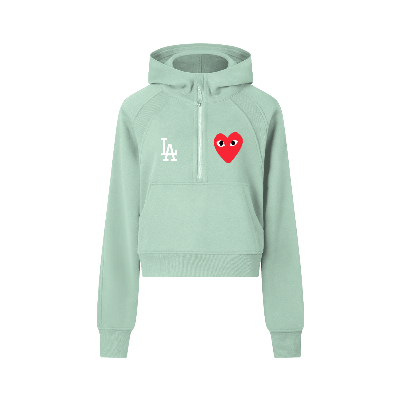 Cropped Half-Zip Hoodie